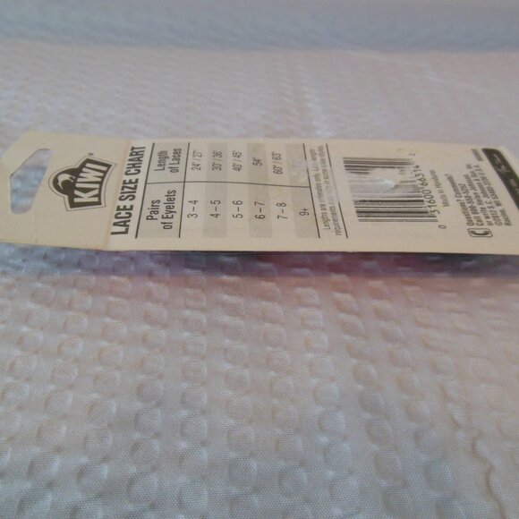 Kiwi black dress shoe laces 27" waxed round laces 2 pair in pkg NIP NEW unused - Picture 5 of 5